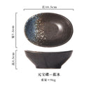 Axyaa Vintage Oval Ceramic Seasoning Dish for Soy Sauce and Vinegar