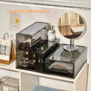 Axyaa Acrylic Makeup Storage Organizer with Transparent Drawers and Dustproof Cover