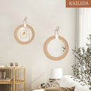 Axyaa Nordic Hand-Woven Hanging Mirror: Creative Home Décor & Makeup Mirror