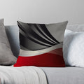 Axyaa Red Black Abstract Cushion Cover Plush Pillow for Home Decor