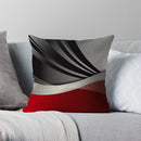 Axyaa Red Black Abstract Cushion Cover Plush Pillow for Home Decor