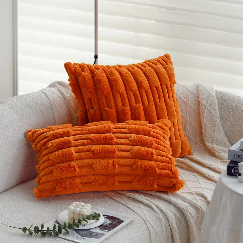 Axyaa Simulated Fur Cushion Cover 45x45cm Cozy Winter Plush Pillowcase