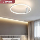 Axyaa LED Ring Ceiling Light Modern Minimalist Chandelier for Home Lighting