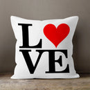 Axyaa LOVE Print Cushion Cover for Home Decor
