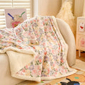Axyaa Double-Sided Milk Wool Blanket: Class A Thickened Sofa & Office Nap Blanket
