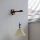 Axyaa Luxury Vintage LED Wall Lights with White PMMA Umbrella Shade
