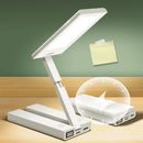 Axyaa Foldable LED Desk Lamp with Clock and USB Charging