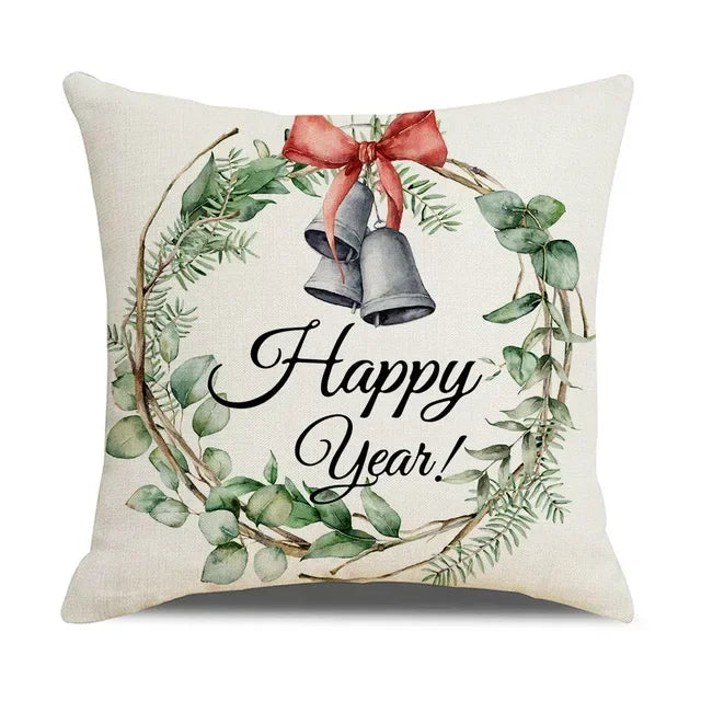 Axyaa Christmas Pine Branch Wreath Pillowcases 45x45 cm