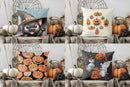 Axyaa Cute Witch Cat Halloween Pillow Cover Pattern Cushion Cover for Sofa Bedroom Car