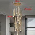Axyaa Crystal Chandelier Stair Pendant Living Room Interior Lighting