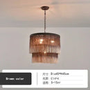 Axyaa Countryside Tassel LED Pendant Chandelier - Home Decor Light for Living Room