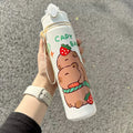 Axyaa Kawaii Kids Water Bottle with Straw - Portable & Cute Juice Tea Drinking Bottle
