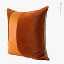 Axyaa Orange Leather Flannel Stitching Cushions Pillow Square Pillow