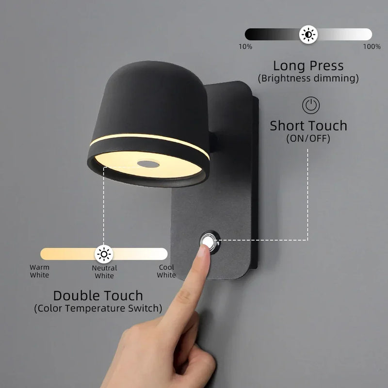 Axyaa Touch Dimmer LED Wall Sconce for Modern Nordic Decoration