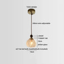 Axyaa Clear Glass LED Pendant Lamp: Modern Hanging Light for Bedroom, Dining, Living Room