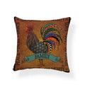 Axyaa Watercolor Rooster Pattern Pillowcase Home Decor Throw Cushion Cover