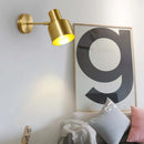 Axyaa Nordic Mirror Brass Wall Lamp LED Lighting for Bedside, Bathroom, Cloakroom
