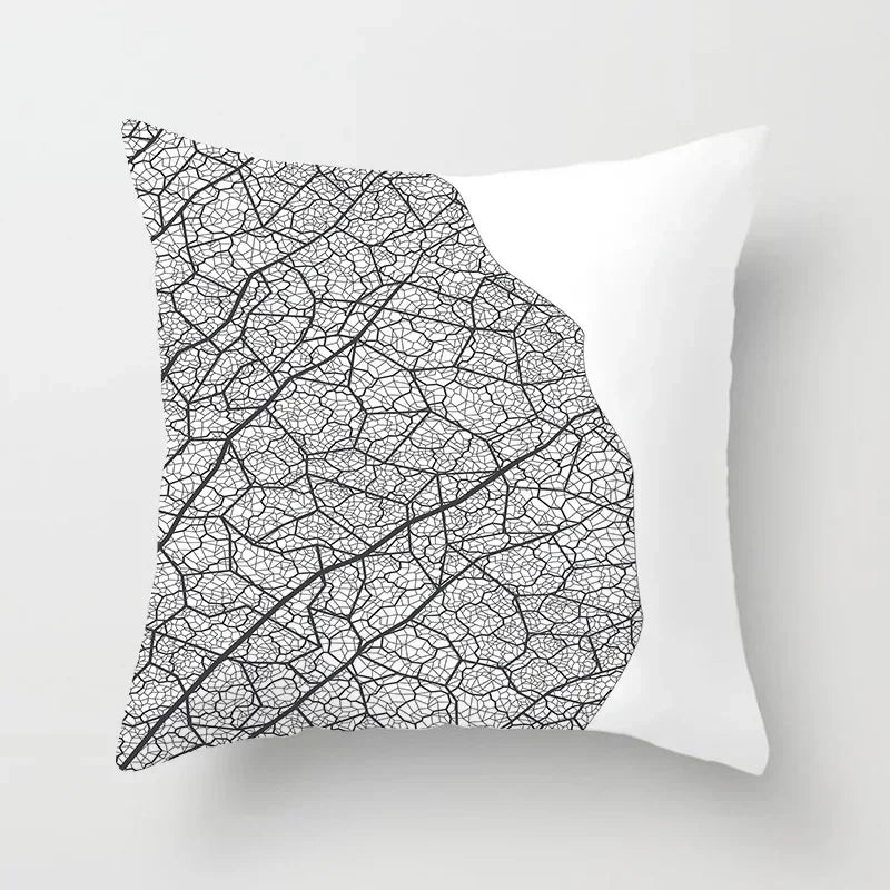 Axyaa Black and White Nordic Style Car Pillowcase Sofa Pillow Cover