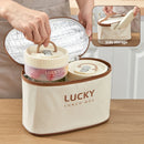 Axyaa Clear Plastic Lunch Box with Handle - Microwave Safe, Leak-proof Bento Box