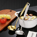 Axyaa Stainless Steel Colander Scoop with Anti-slip Handle for Kitchen Utensils