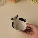 Axyaa Panda Ceramic Dipping Dish, Mini Fruit Bowl, Steamer, Snack Bowl - Home & Restaurant Tableware