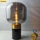 Axyaa Marble Glass Desk Lamp: Modern Light Luxury Living Room Bedroom Decor