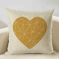 Axyaa Geometry Cushion Cover - 45x45cm Linen Pillow Case for Home Decor