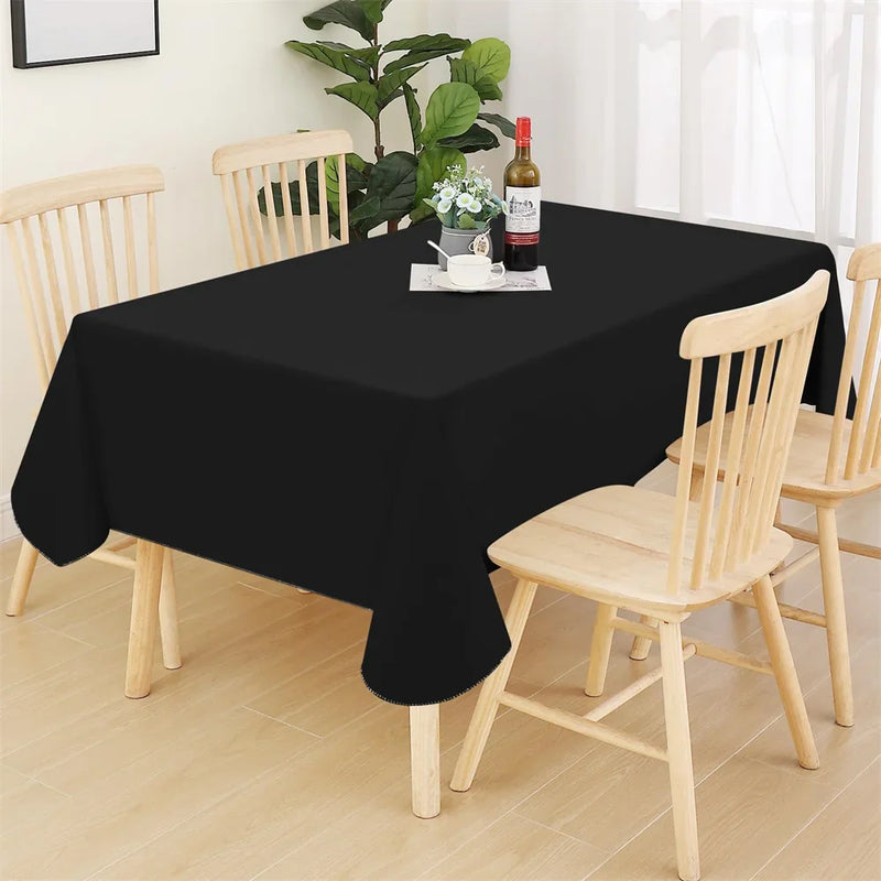 Axyaa Waterproof Vinyl Tablecloth: Easy Clean Table Cover for Dining, Parties, Camping