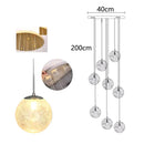 Axyaa Crystal Chandelier Stair Pendant Lamp Living Room Pendant Lights Interior Lighting