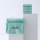 Axyaa Coral Fleece Towel Bath Set - Solid Color, Simple Combination