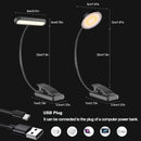 Axyaa LED Clamp Book Lamp USB Plug Dimming Night Light Wedding Bedroom Study