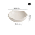 Axyaa Rock Pattern Ceramic Salad Bowl Set - Double-Layer Thick Soup & Pasta Bowls