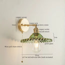 Axyaa Nordic Glass LED Wall Lamp with Copper Arm for Home Decor