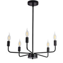 Axyaa Iron Chandelier: Modern Living Room Dining Room Lamp