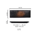Axyaa Ceramic Sushi Dish: Japanese Style Flat Plate, Rectangular Hotel Tableware