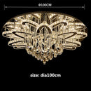 Axyaa Modern Luxury Dimmable LED Chandelier K9 Cristal Ceiling Lighting Chrome Fixtures