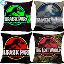 Axyaa Jurassic Park Dinosaur Print Throw Pillow Cover - Home Decor Pillow Case