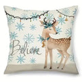 Axyaa Christmas Pillows Set - Festive Cushion Covers for Sofa, Bedroom, Car