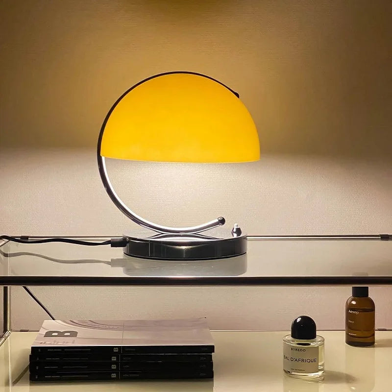 Axyaa Retro Glass Table Lamp: Nordic Minimalist Bedroom Decor Light