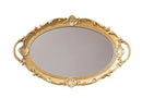 Axyaa Oval Decorative Plate Tray Mirror Jewelry Display Candy Makeup Organizer