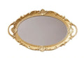 Axyaa Oval Mirror Tray Jewelry Organizer for Makeup and Decor