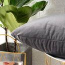 Axyaa Dark Gray Velvet Cushion Cover for Living Room Sofa - 45x45cm, 30x50cm, 50x50cm