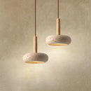 Axyaa Wabi Sabi Yellow Stone Pendant Lamp - LED Droplight for Commercial & Home Decor