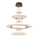 Axyaa Luxury LED Chandelier: Adjustable Aluminum Pendant Light with Remote Dimmable