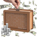 Axyaa Wooden Piggy Bank with Money Goals Counter for Kids and Adults