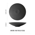 Axyaa Matte Black Western Food Plate Pasta Noodles Bowl Shallow Dish Set