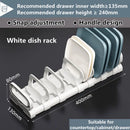 Axyaa Adjustable Dish Drying Rack for Cabinet Drawer & Over Sink