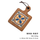 Axyaa Acacia Wood Trivet Heat Resistant Plate Mat - Wooden Tableware