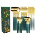 Axyaa Stainless Steel Portuguese Tableware Set- Christmas Edition