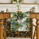 Axyaa Tropical Rainforest Table Runner for Kitchen Holiday Party Dining Decor